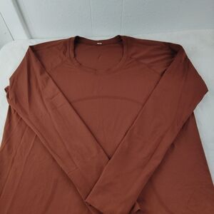 Lululemon Swiftly Tech Long Sleeve Shirt Hip Length Sz 16 Roasted Brown Women's